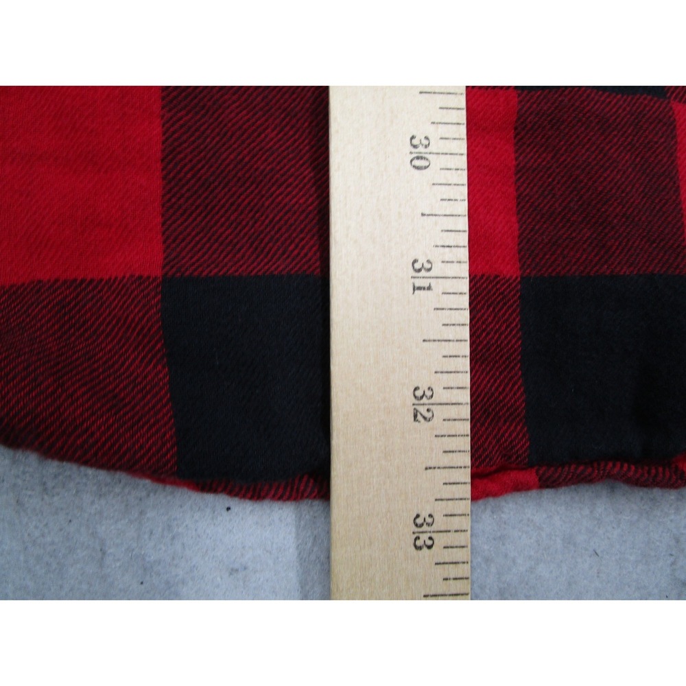 Ralph Lauren Mens 3XB Red Black Buffalo Plaid Button Down Flannel Shirt Big Tall - Picture 8 of 11